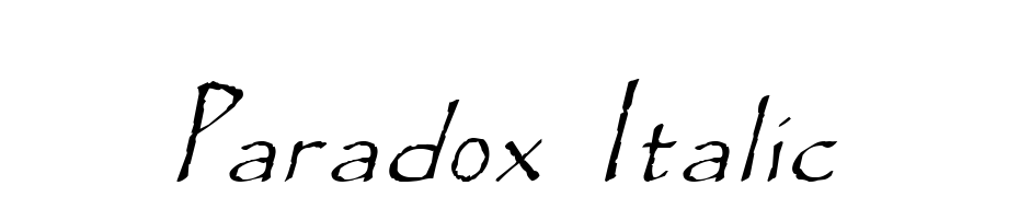 Paradox Italic Yazı tipi ücretsiz indir